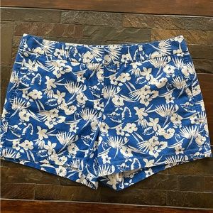 Land’n Sea Blue/White Tropical Print Shorts
